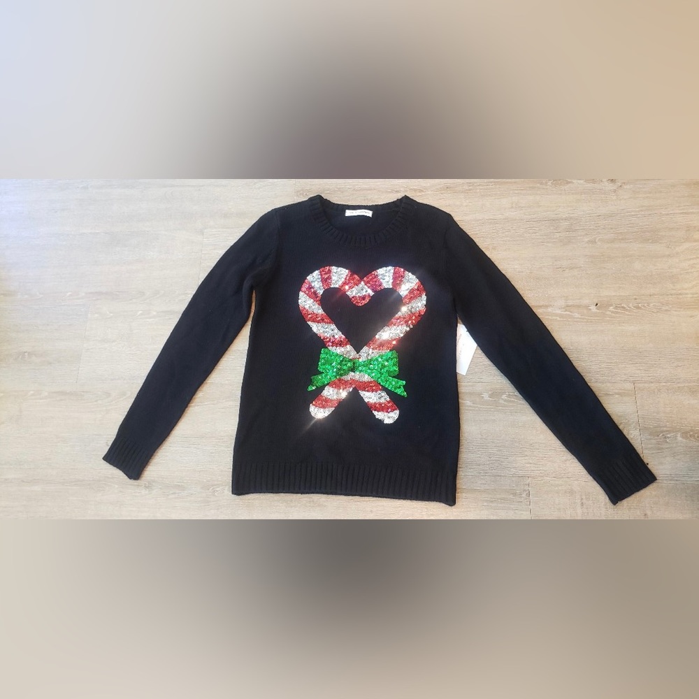 Candycane Heart Christmas Sweater